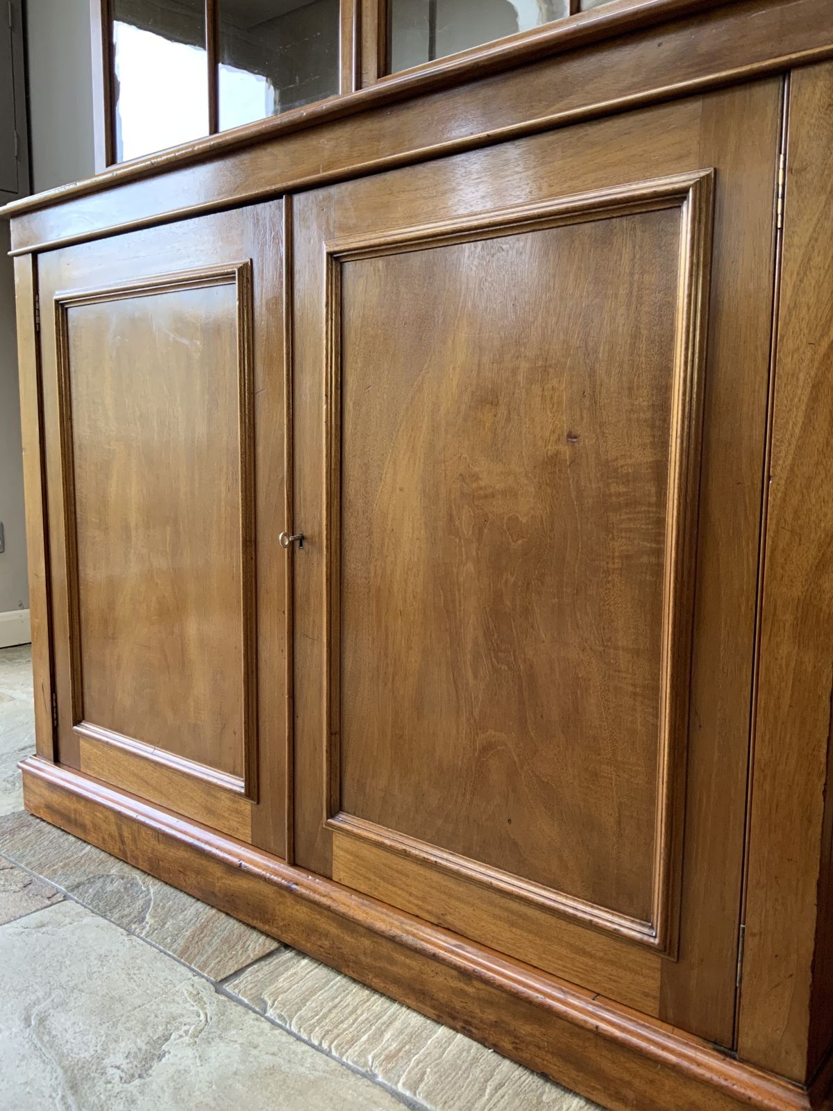 Antique Restored Mahogany Glazed Continental Kitchen Dresser Larder Bookcase photo vintage