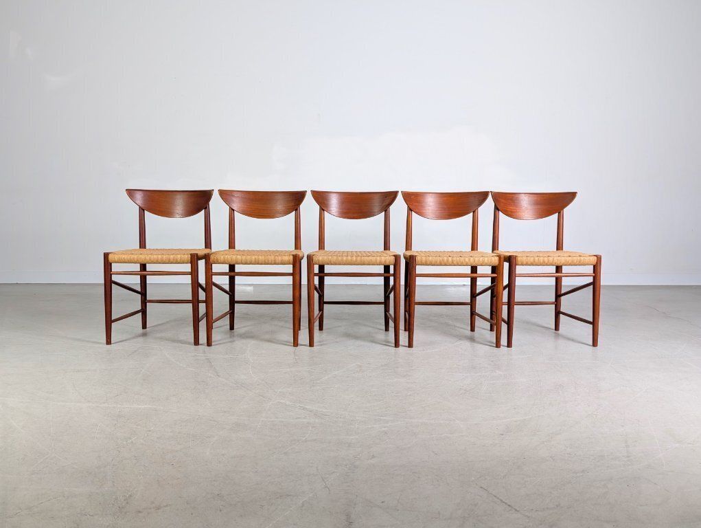 Set Of 5 Søborg Møbelfabrik Chairs Peter Hvidt Mølgaard Nielsen 316 photo for sale