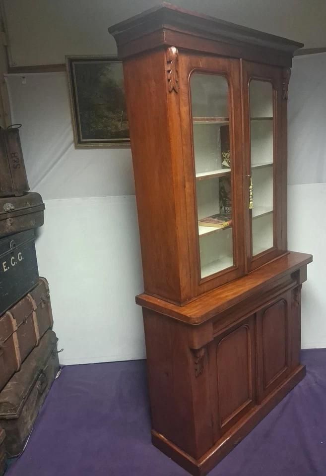 695.0 Antique Victorian School Library Styled Bookcase With Bottom Sorage And Draw photo