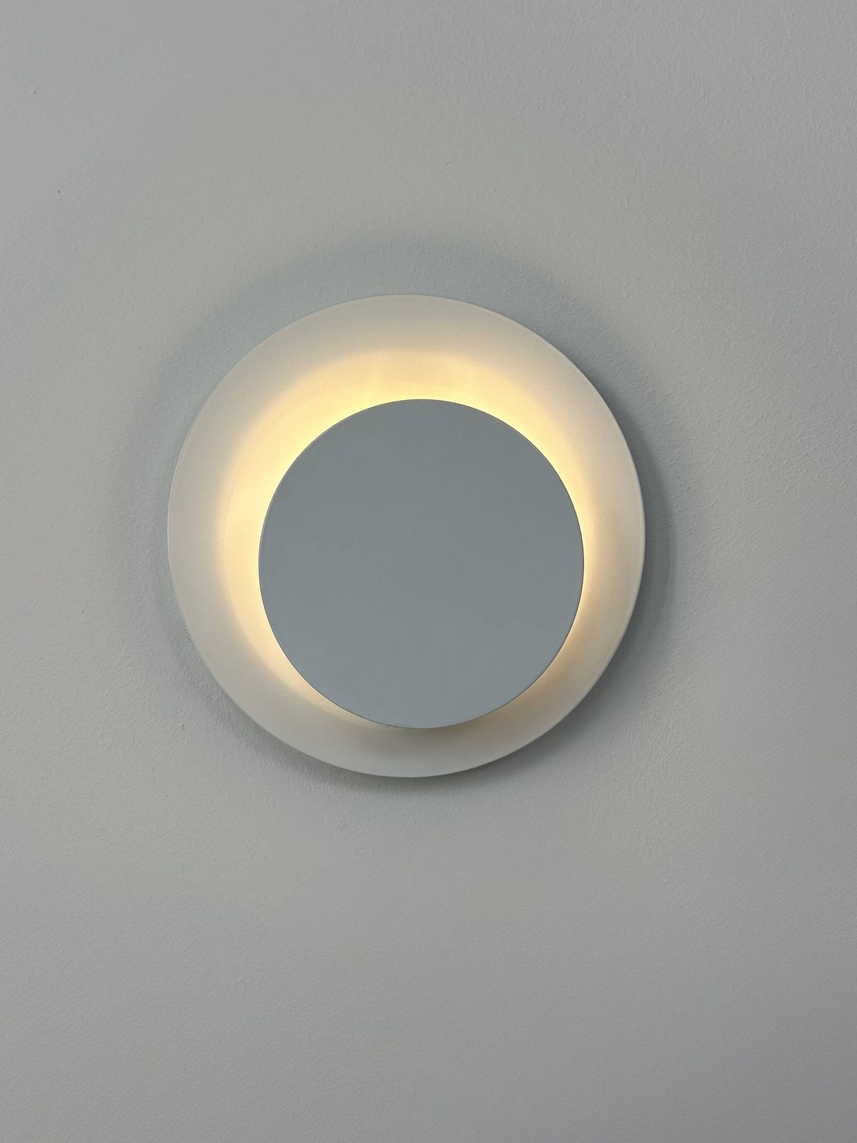 Pair Of Vintage Wall Lights, White Lacquered Metal, Sweden, 1970 photo Lighting