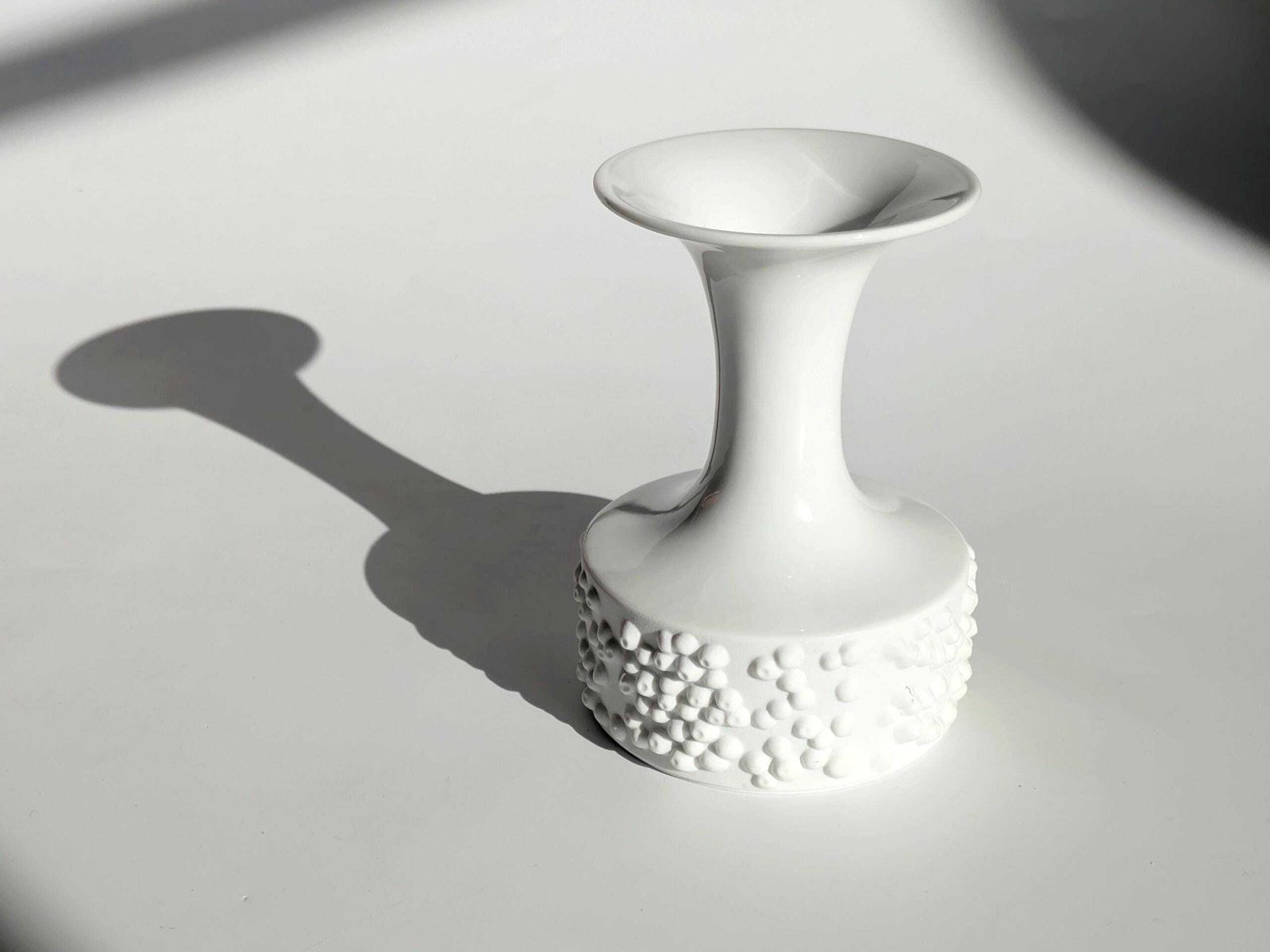 Midcentury German Biscuit Porcelain Vase By Konigl. Pr. Teitau, Space Age Bubble Design