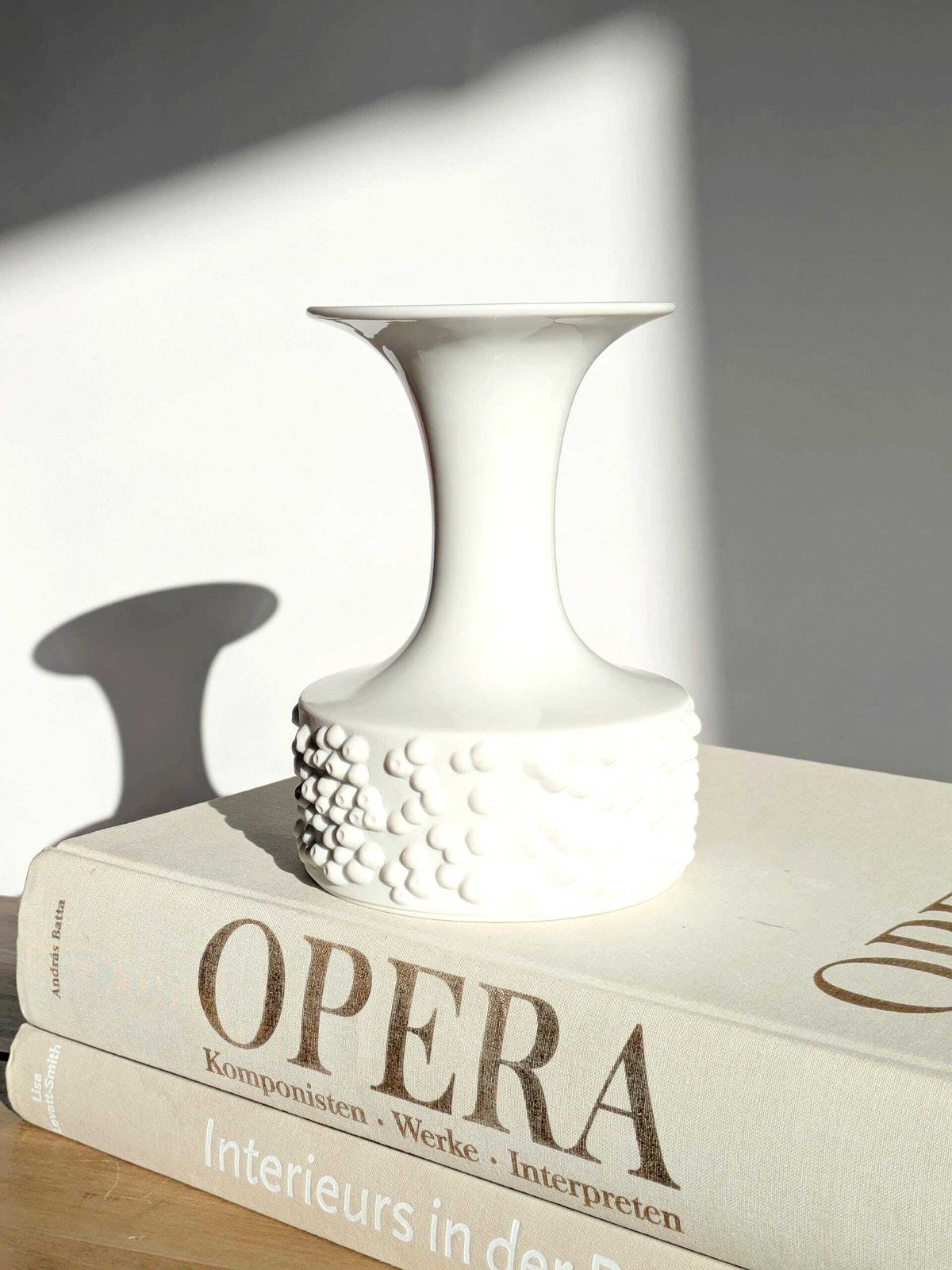 Midcentury German Biscuit Porcelain Vase By Konigl. Pr. Teitau, Space Age Bubble Design photo furniture