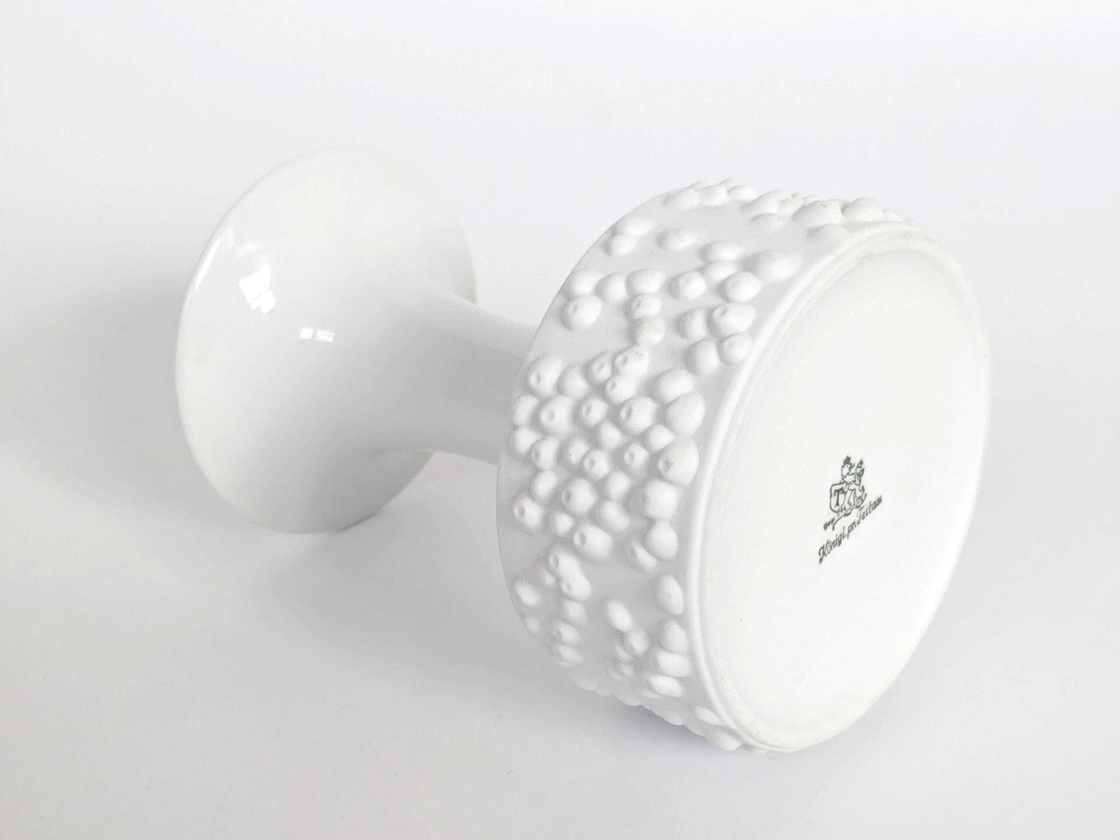 photo furniture Midcentury German Biscuit Porcelain Vase By Konigl. Pr. Teitau, Space Age Bubble Design