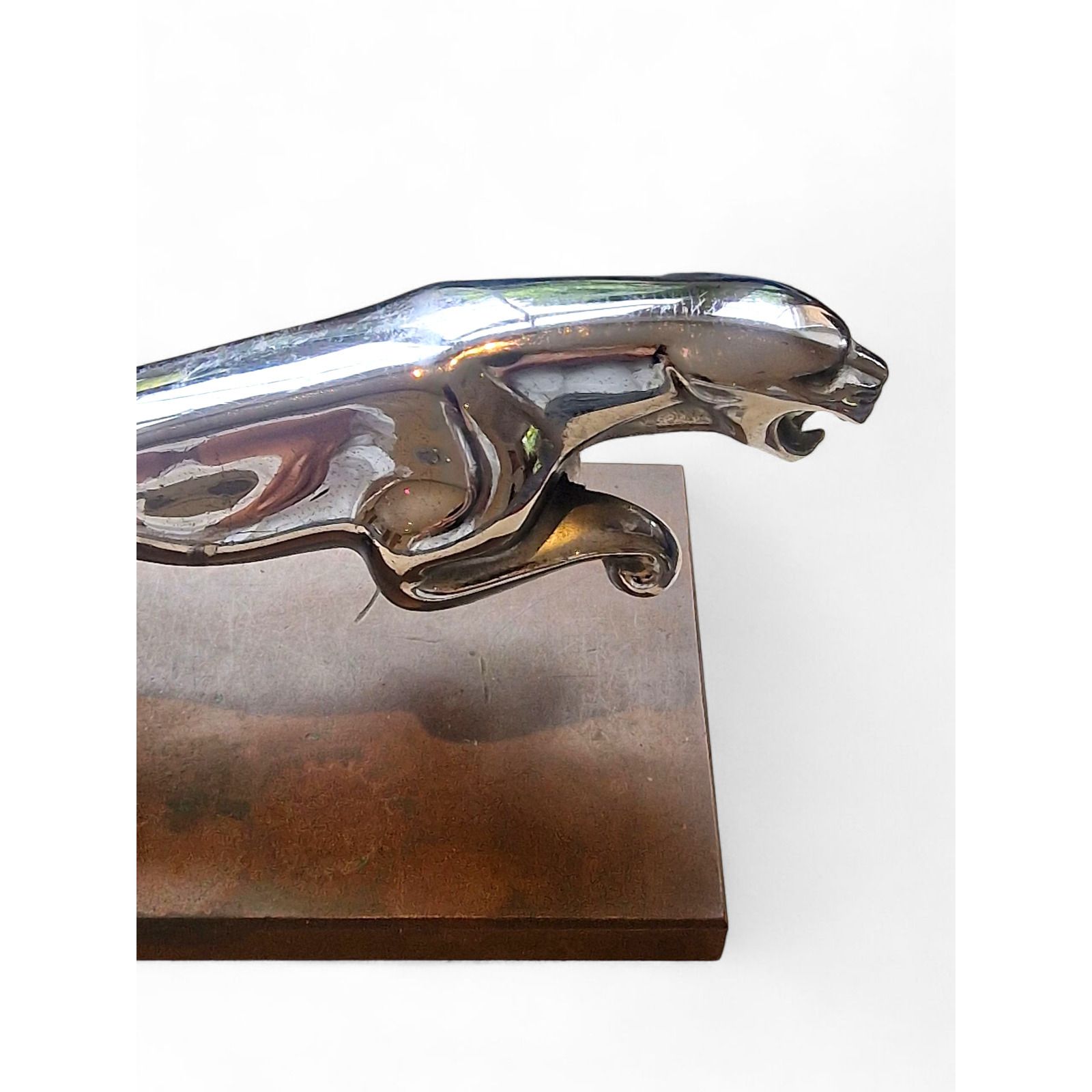 1955   1969 Original Jaguar Car Bonnet Mascot Leaper Made By Wilmot Breedon photo for sale
