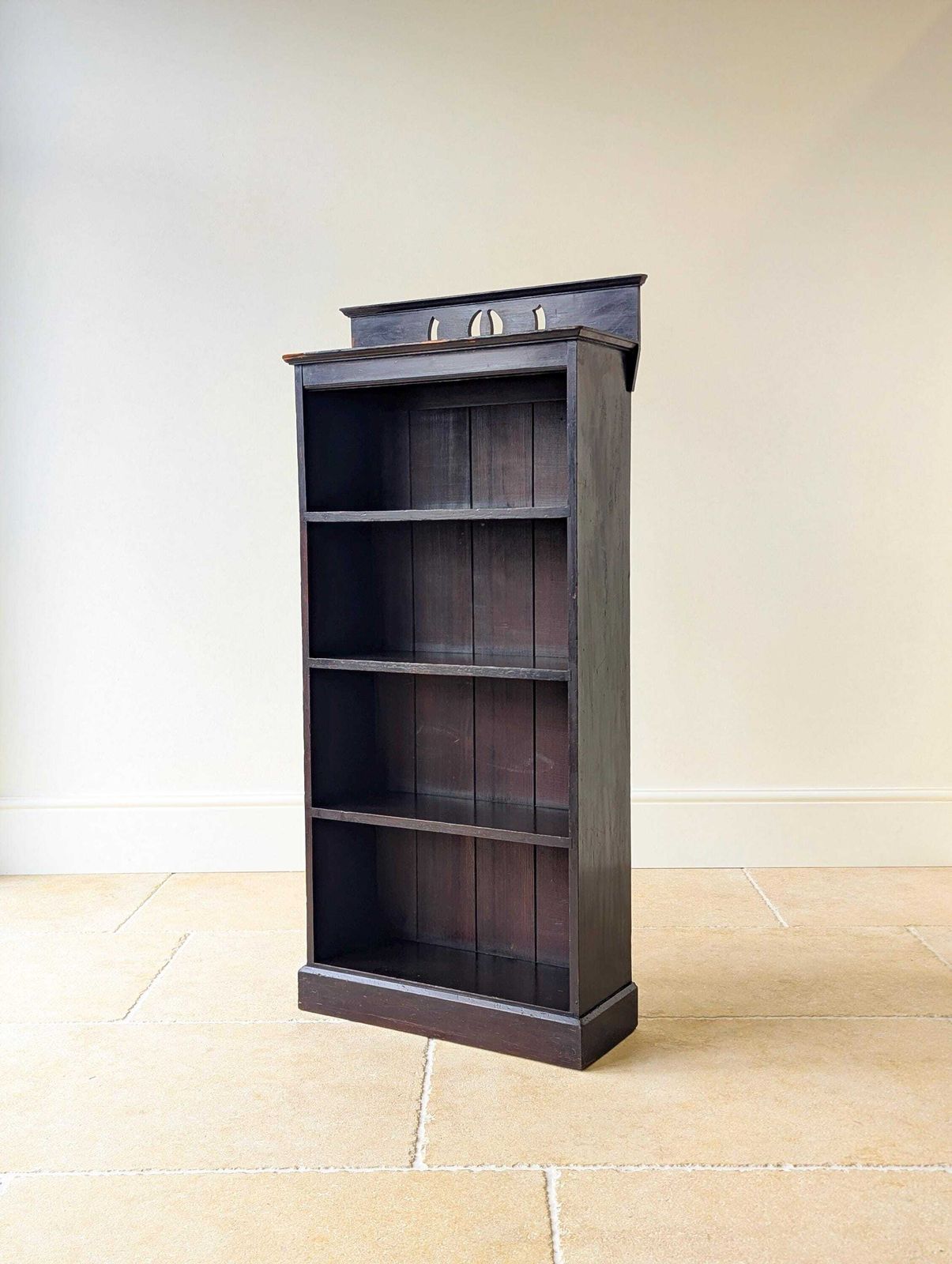 Antique Late Victorian Stained Pine Bookcase C.1890 photo Furniture
