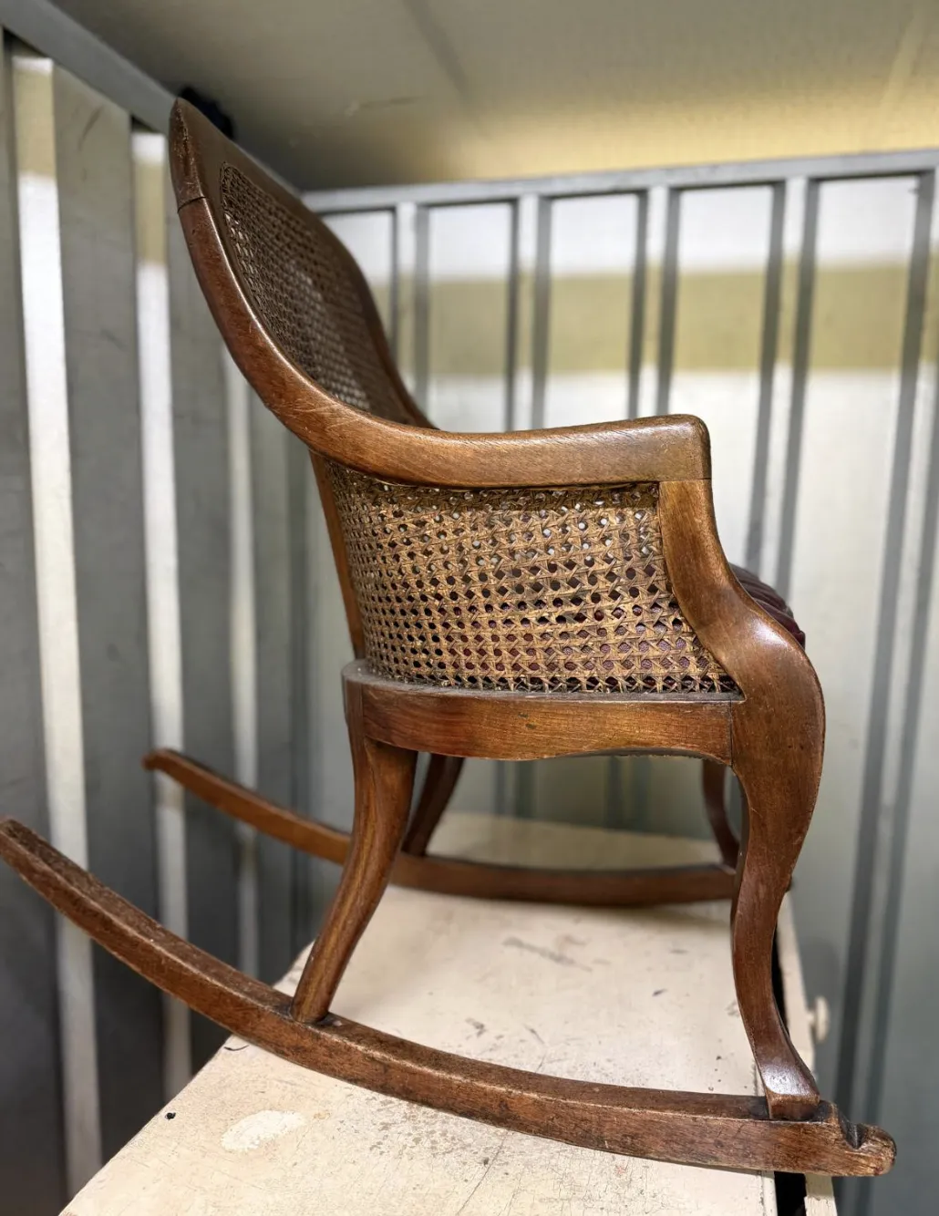 Childs Victorian Cane And Oak Rocking Chair photo furniture