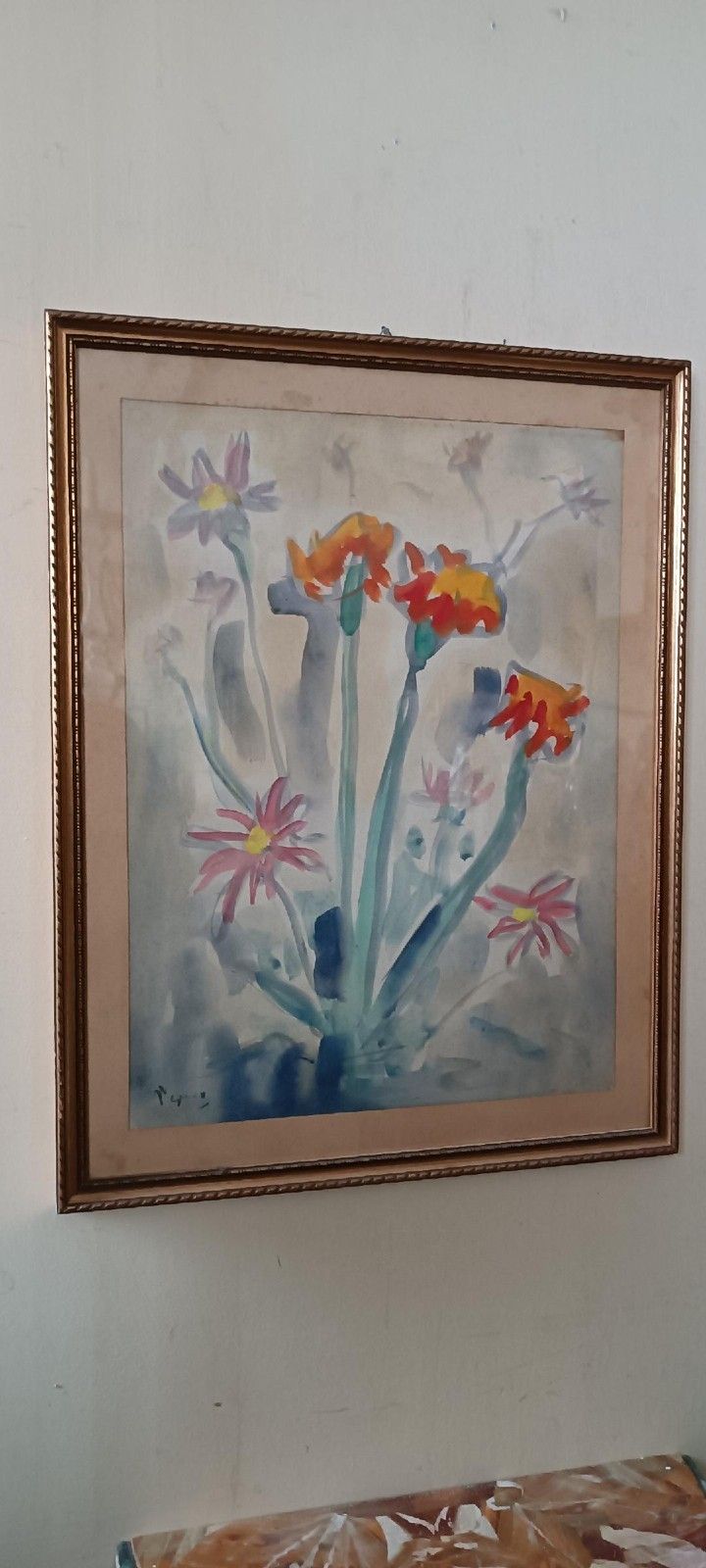 Enzo Pregno Mixed Media Painting. (Alexandria Of Egypt, 1898 Florence, 1972) photo furniture