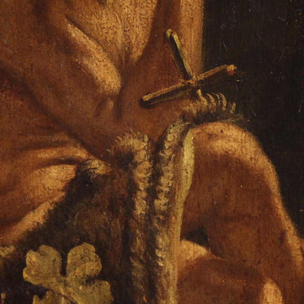 photo buy Antique French Painting Of St. John The Baptist From The 18th Century