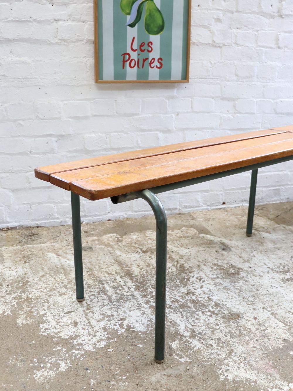 Vintage Mullca French School Bench   Adult Height photo for sale
