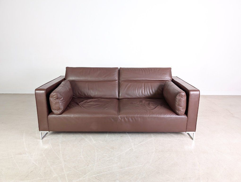 Ligne Roset Tweezitsbank, Model Urbani, Leer, Indiana Brown photo furniture