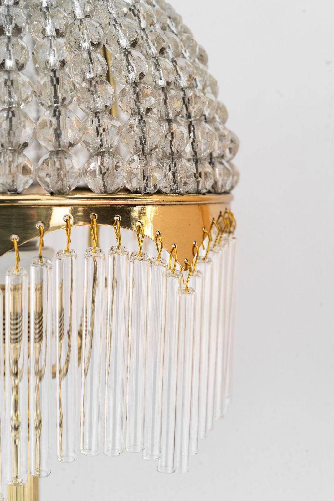 Art Deco Table Lamp With Cut Glass Shade And Glass Sticks Vienna Around 1920s photo furniture