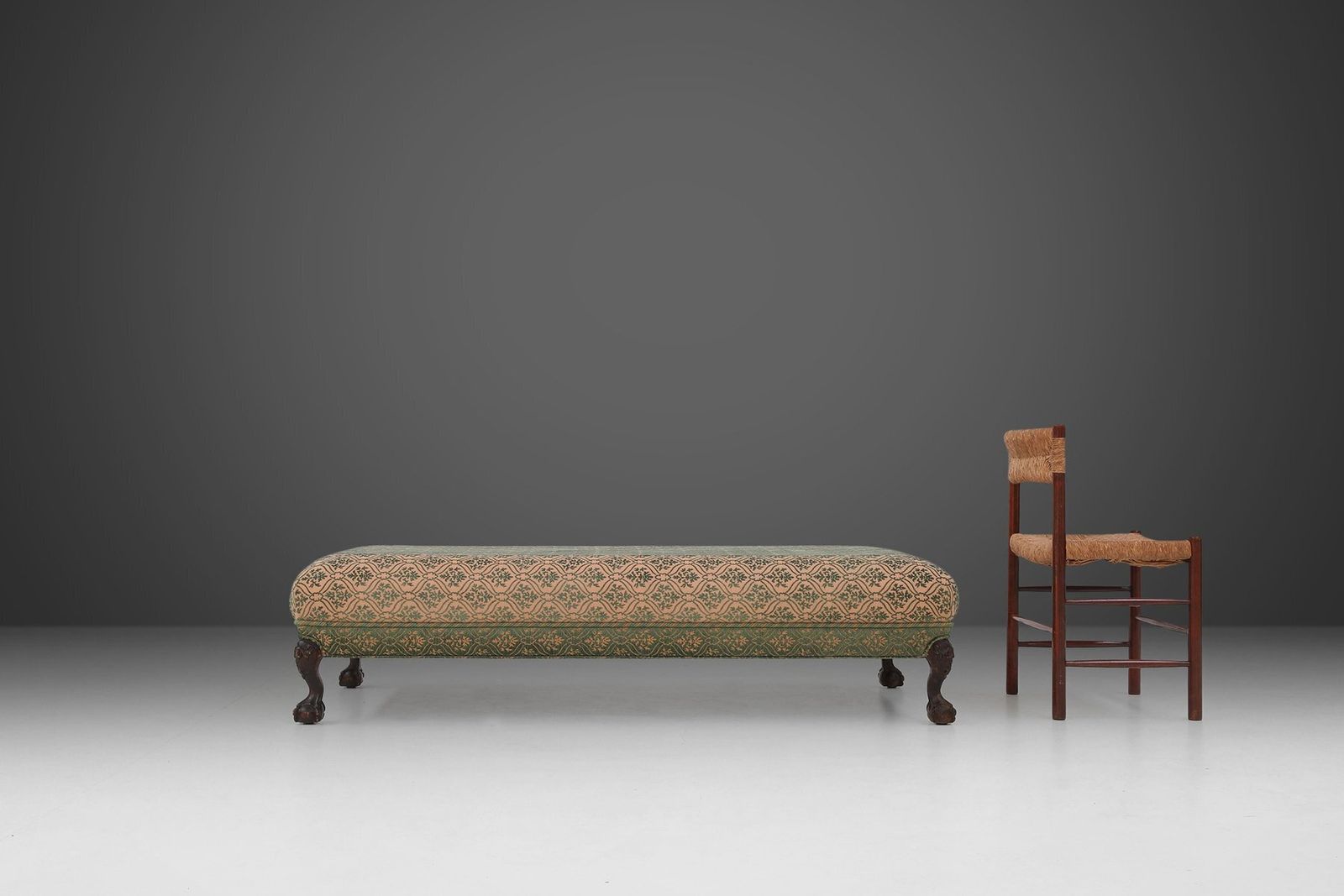 12552.0 Large Set Of Victorian Sofa And Ottoman, United Kingdom, 1890s, Set Of 2 photo