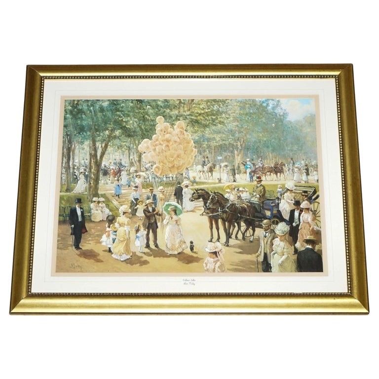 Vintage Print Painting Balloon Seller By Alan Maley 64 X 79 Cm