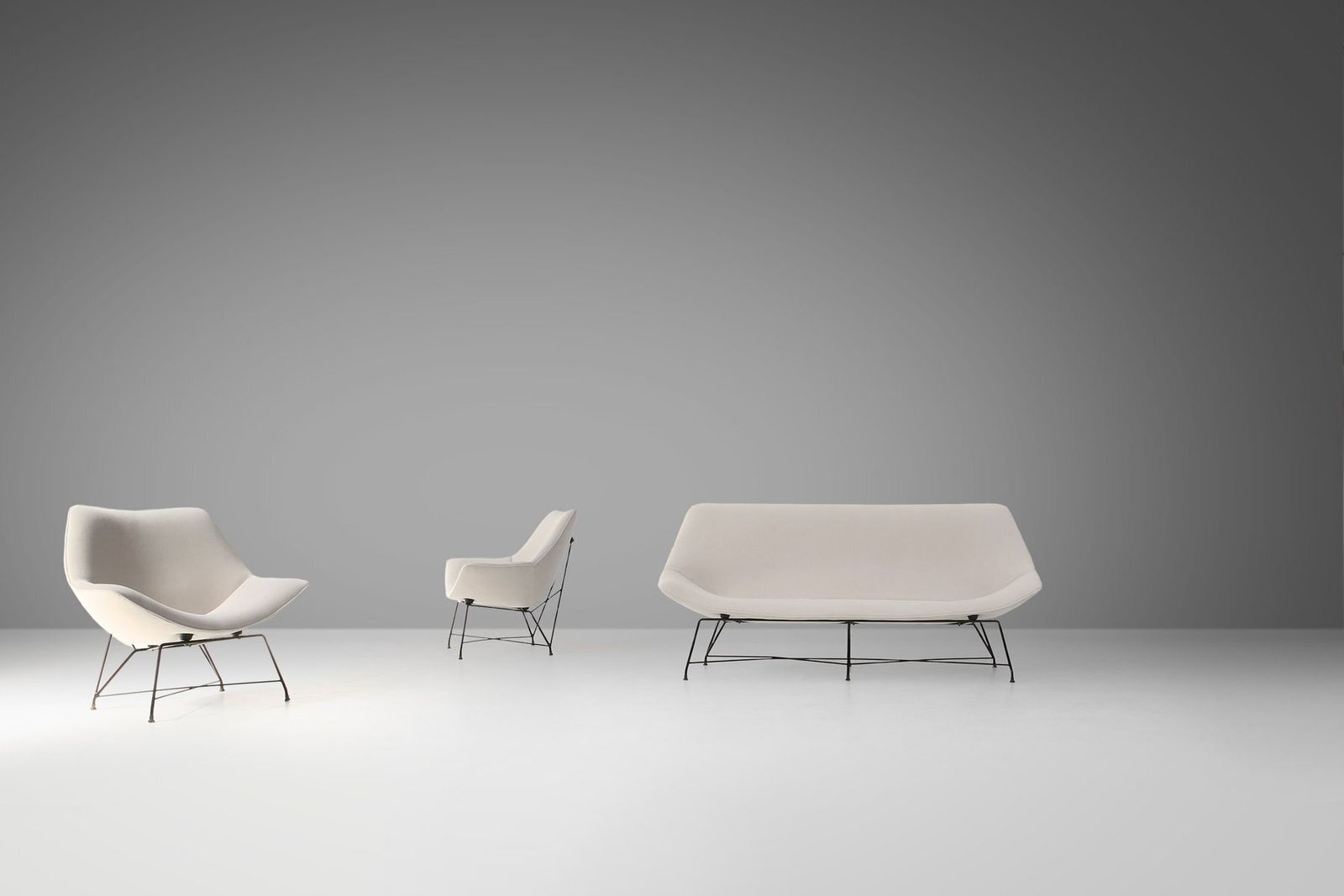 Cosmos Living Room Set By Augusto Bozzi For Saporiti, Italy, 1954, Set Of 3 photo furniture