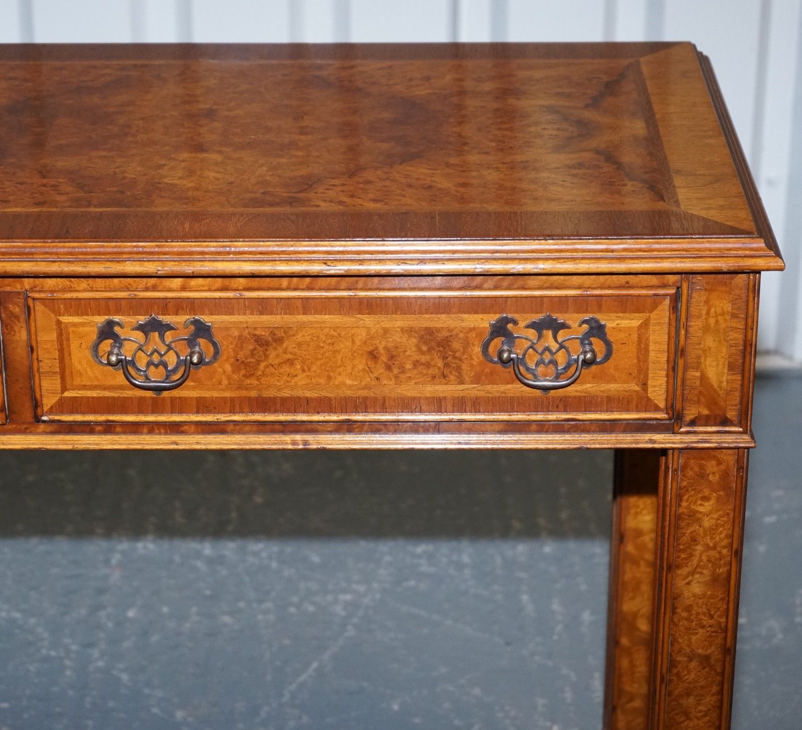 Georgian Style Brights Of Nettlebed London Burr Walnut Console Table photo buy