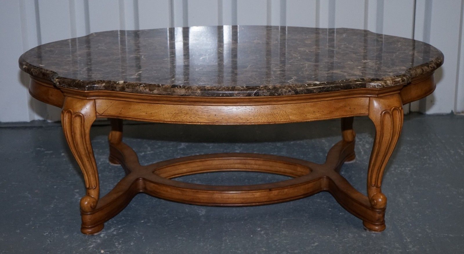 photo buy Vintage French Style Coffee Table With Faux Mabrle Top