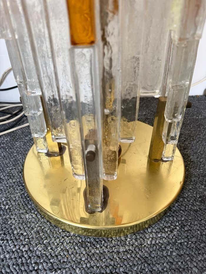 Mid Century Modern Glass Tower Floor Lamp By Poliarte, Italy, 1970s photo 11547.0