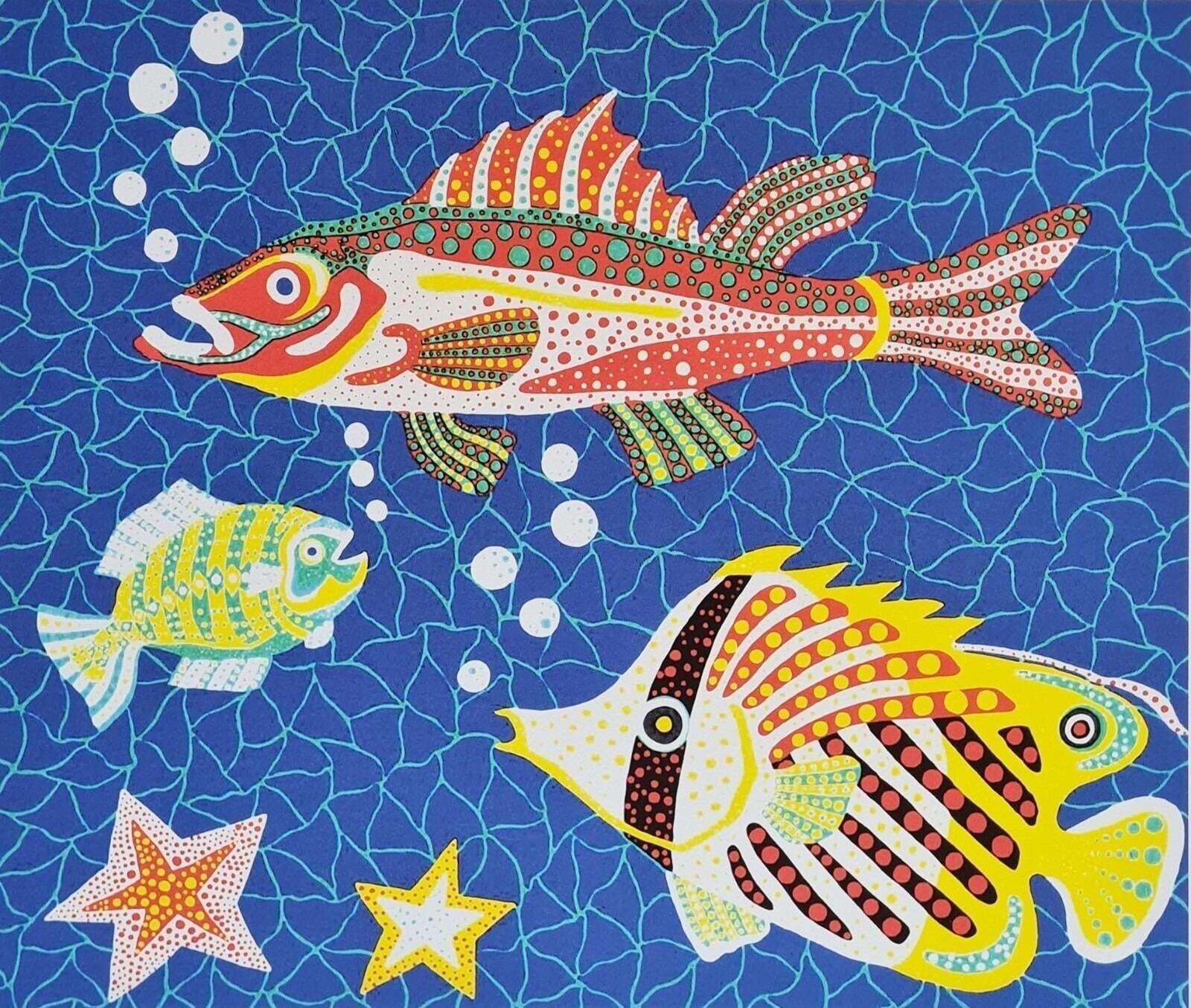 Yayoi Kusama, Sea, Lithograph, 1990s photo furniture