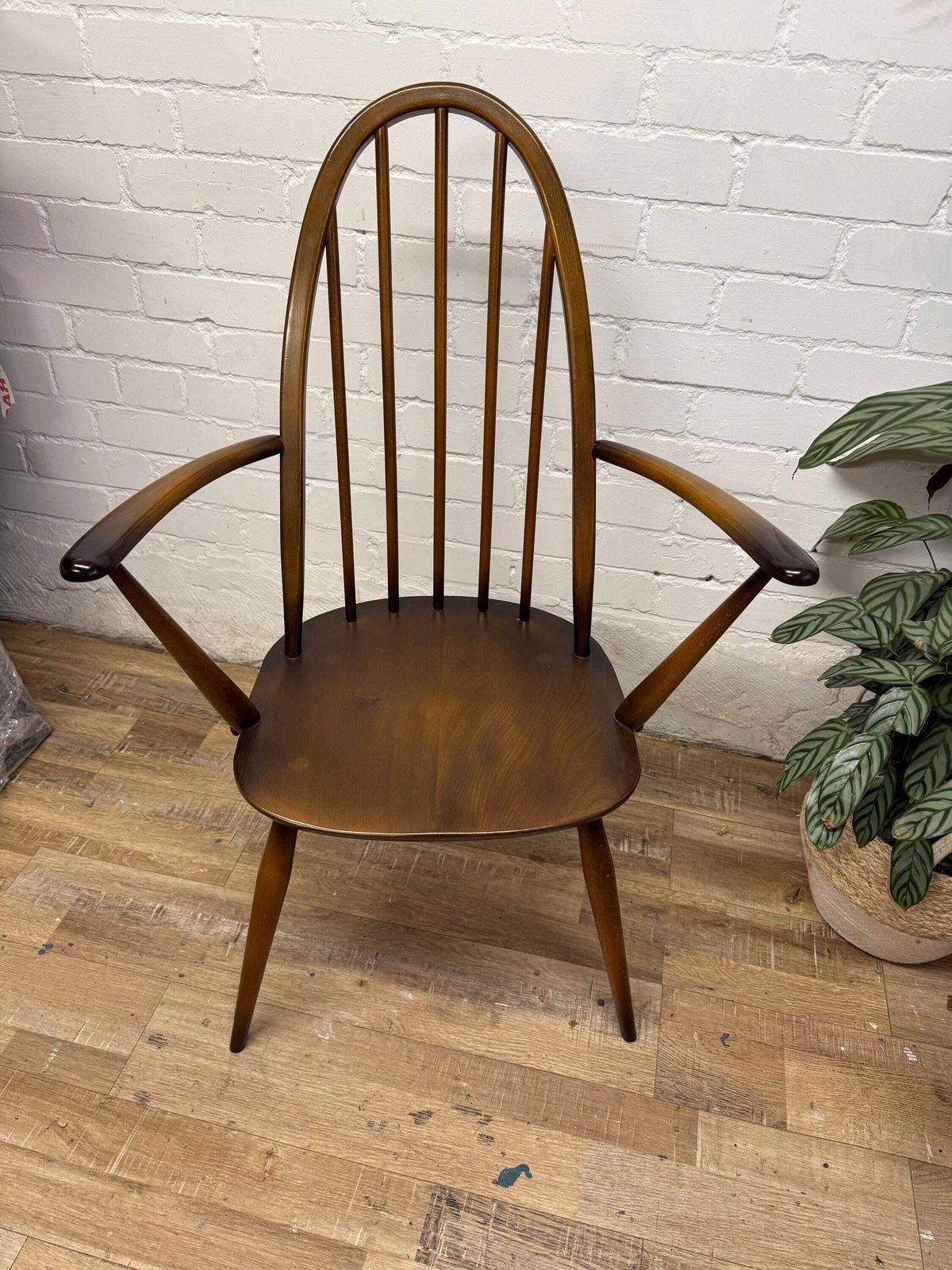 photo for sale 1978 Ercol 365a Armchair | Vintage Desk Chair | Elm Windsor Carver Chair