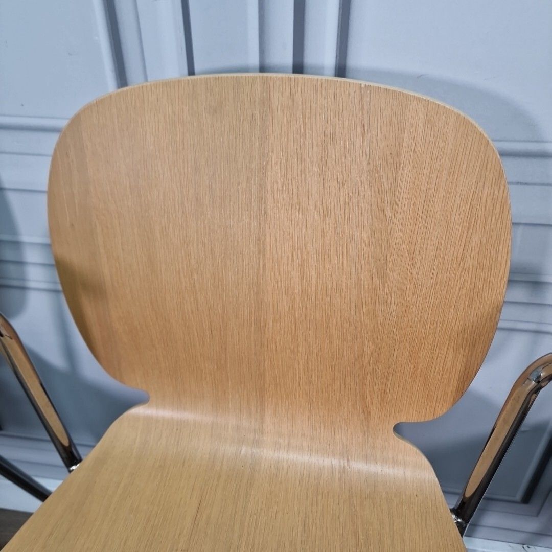 photo for sale Retro Ikea Dietmar Chairs Set X4 Chrome Mid Century Style Arm Dining Desk Seat