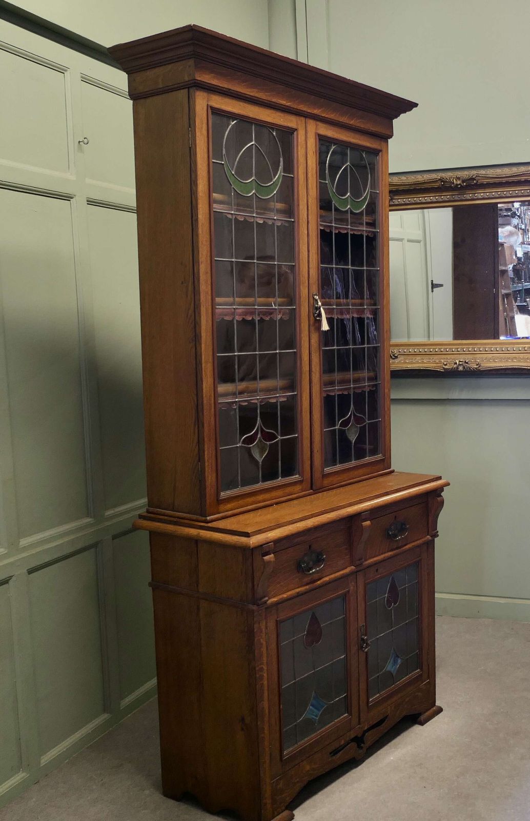 Arts And Crafts Golden Oak Bookcase photo furniture