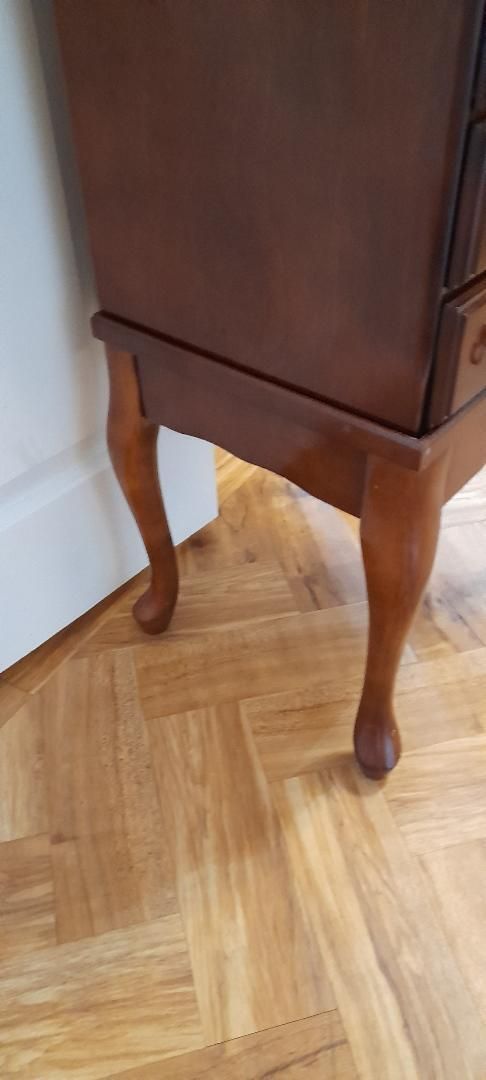 Campaign Travelling Queen Anne Style Mahogany Jewellery Chest Cabinet Drawers On Stand photo buy