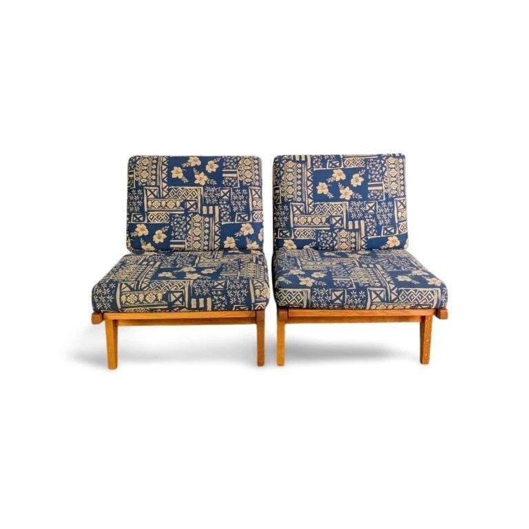 2x Original Getama Ge370 Midcentury Armchair Hans J. Wegner Oak