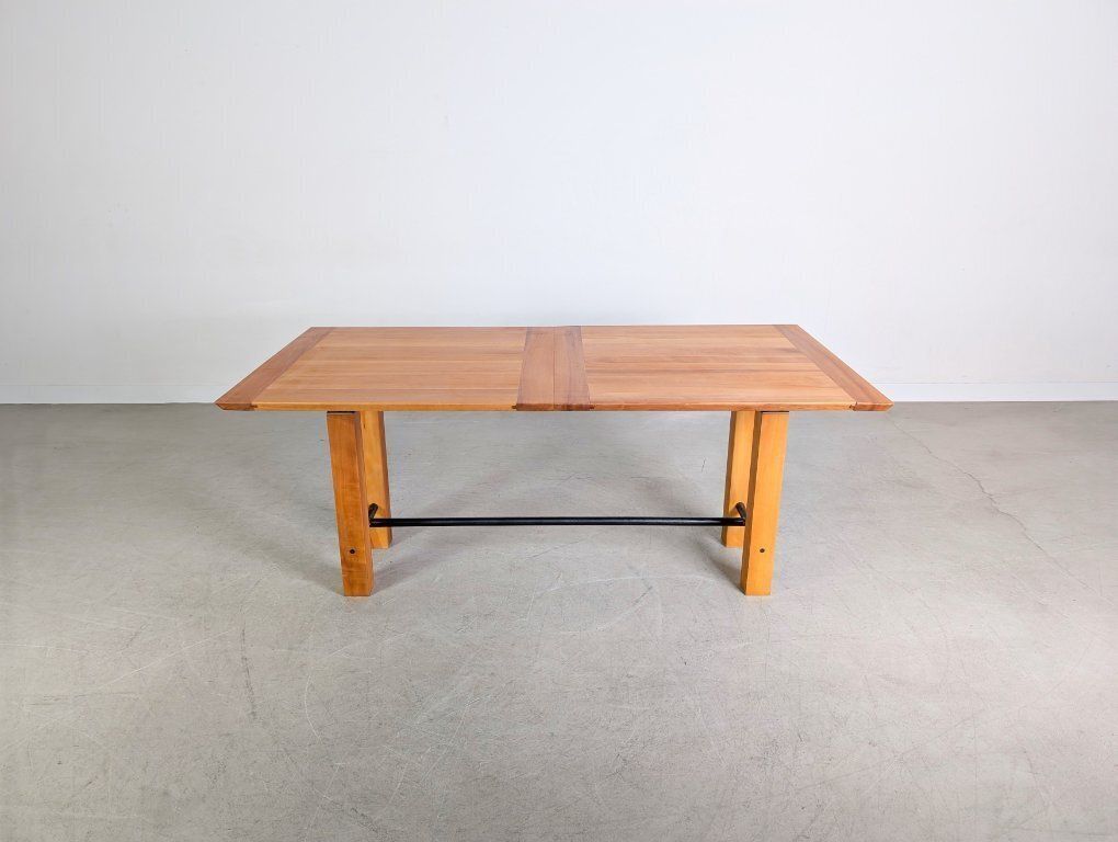 Large Wooden Dining Table, Beech Design, Country Style, Industrial Style photo furniture