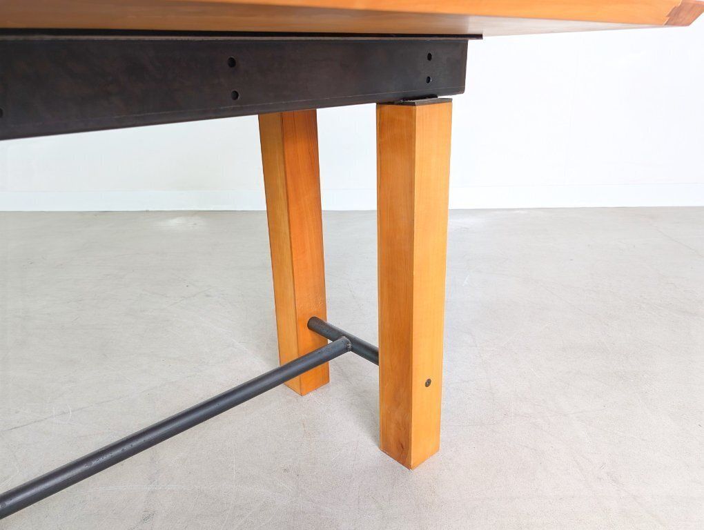 photo furniture Large Wooden Dining Table, Beech Design, Country Style, Industrial Style