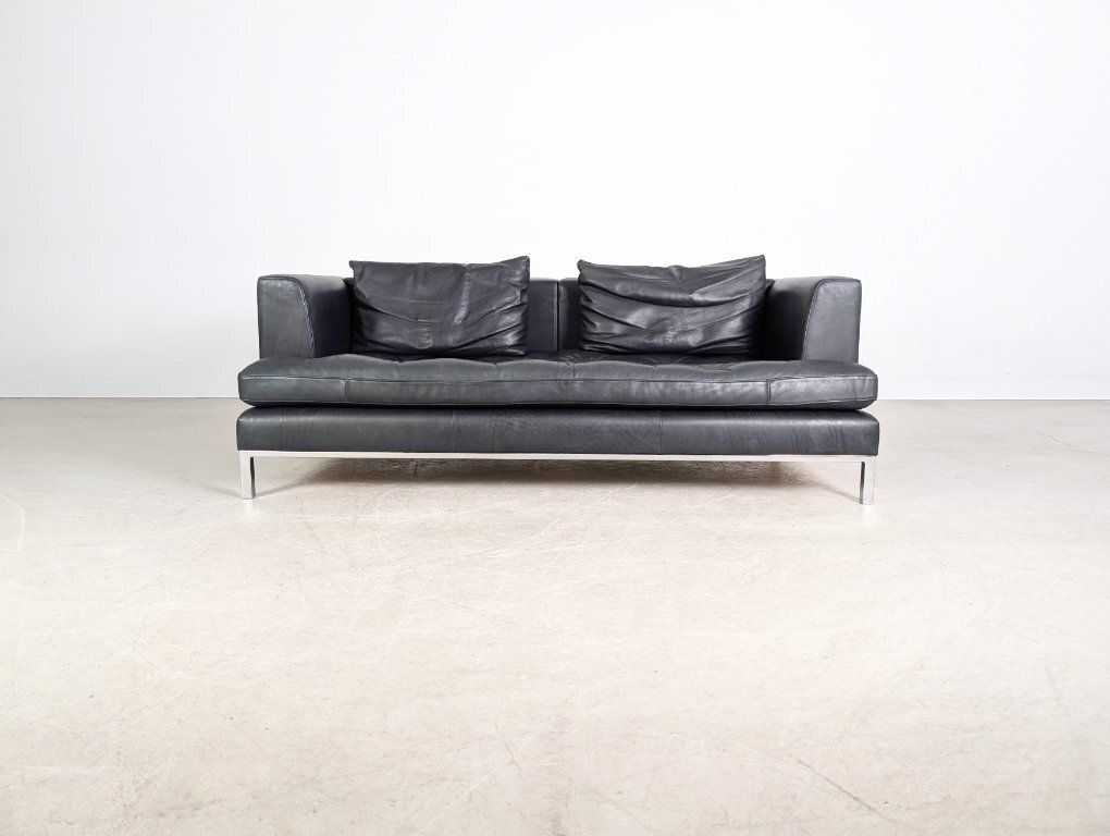 Original Sofa De Sede Ds 0040 Leather Design Two Seater Black photo for sale