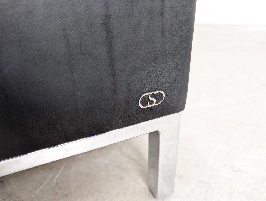 photo vinterior Original Sofa De Sede Ds 0040 Leather Design Two Seater Black