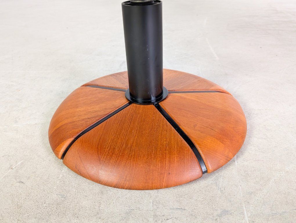 photo buy Hs Design Teak Midcentury Armchair Leather With Ottoman Danish