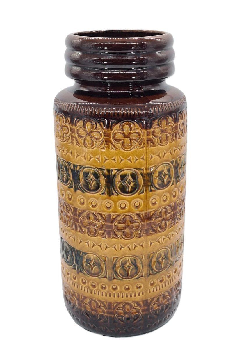 Ceramic 289 47 Vase With Relief Decor From Scheurich Keramik, West Germany, 1970s