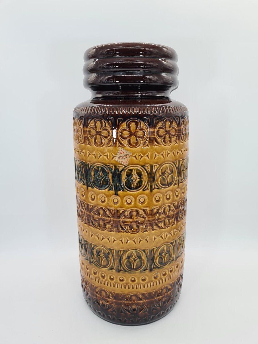 Ceramic 289 47 Vase With Relief Decor From Scheurich Keramik, West Germany, 1970s photo for sale