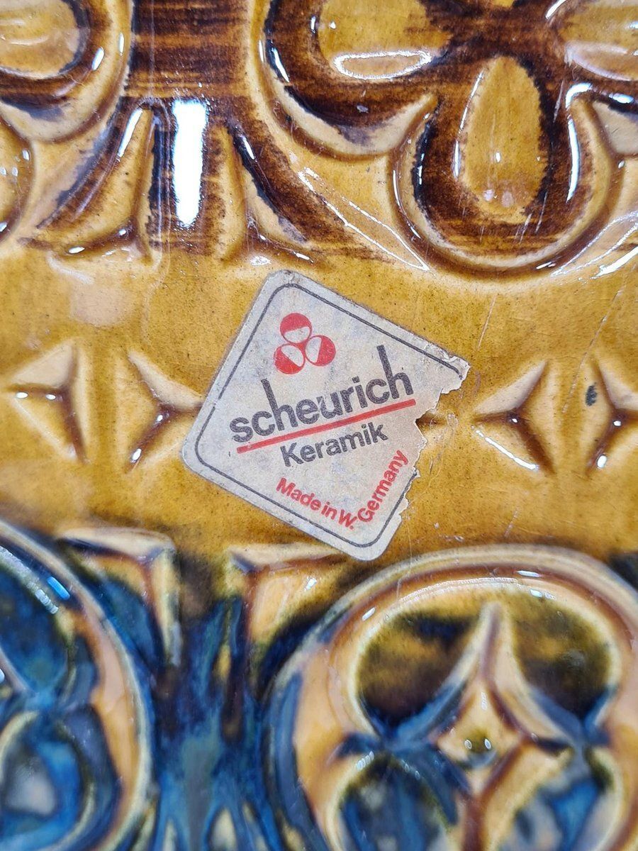 Ceramic 289 47 Vase With Relief Decor From Scheurich Keramik, West Germany, 1970s photo Home Decor