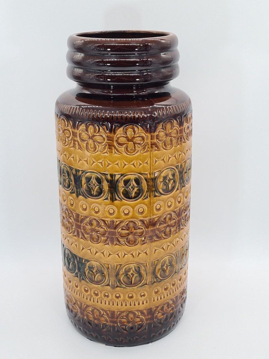 photo for sale Ceramic 289 47 Vase With Relief Decor From Scheurich Keramik, West Germany, 1970s