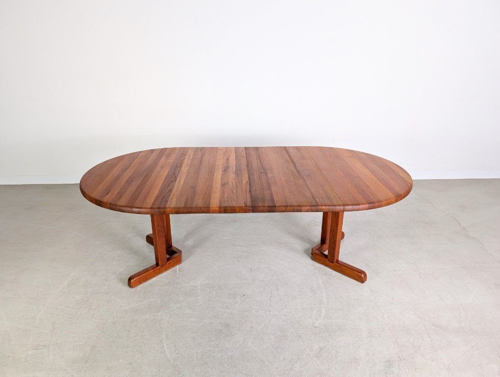 Original Midcentury Dining Table Rosengaarden Teak 1960 Extendable photo 1480.0
