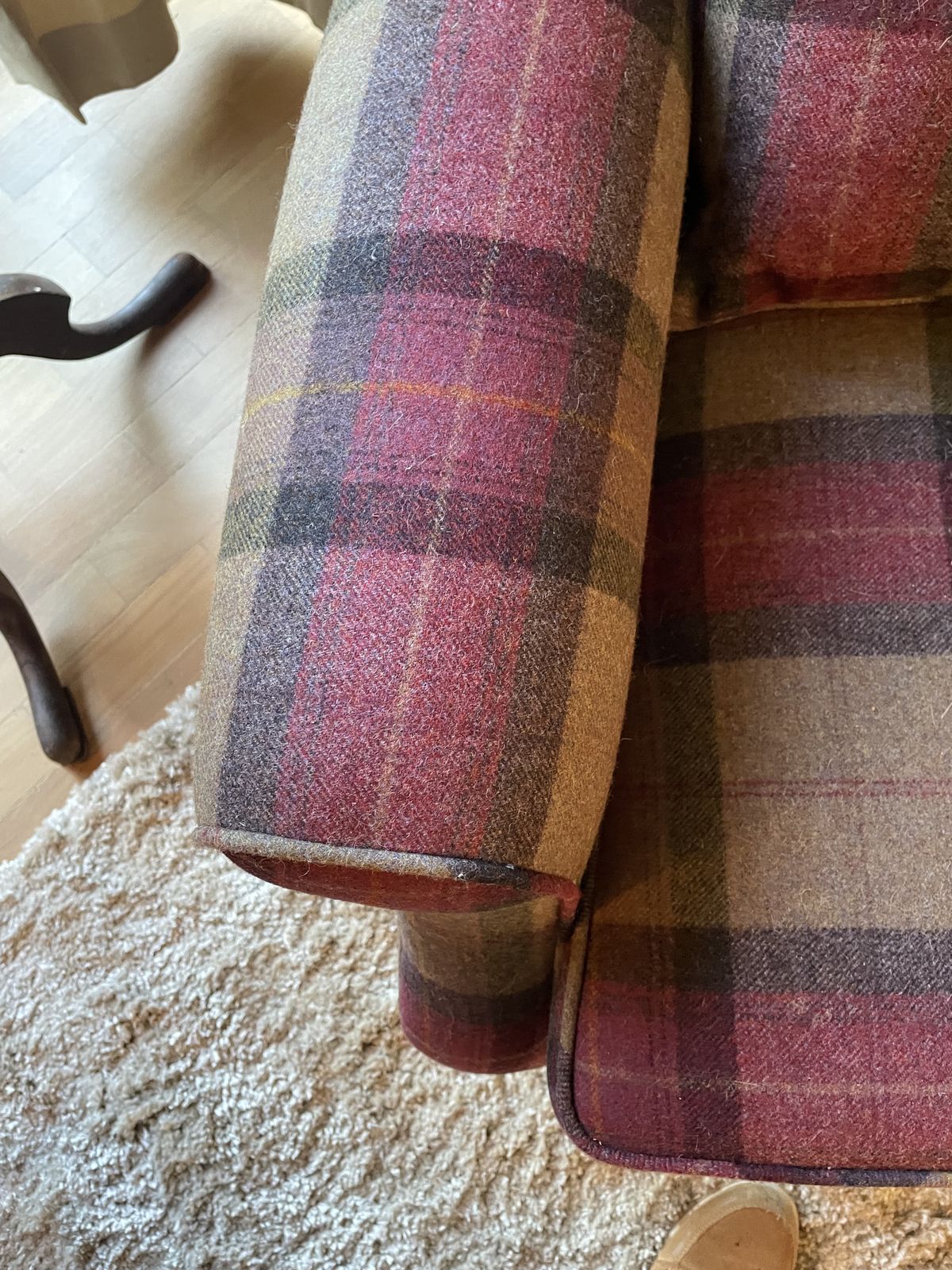 Finchley Armchair From Laura Ashley In Deep Tartan Wool photo Furniture