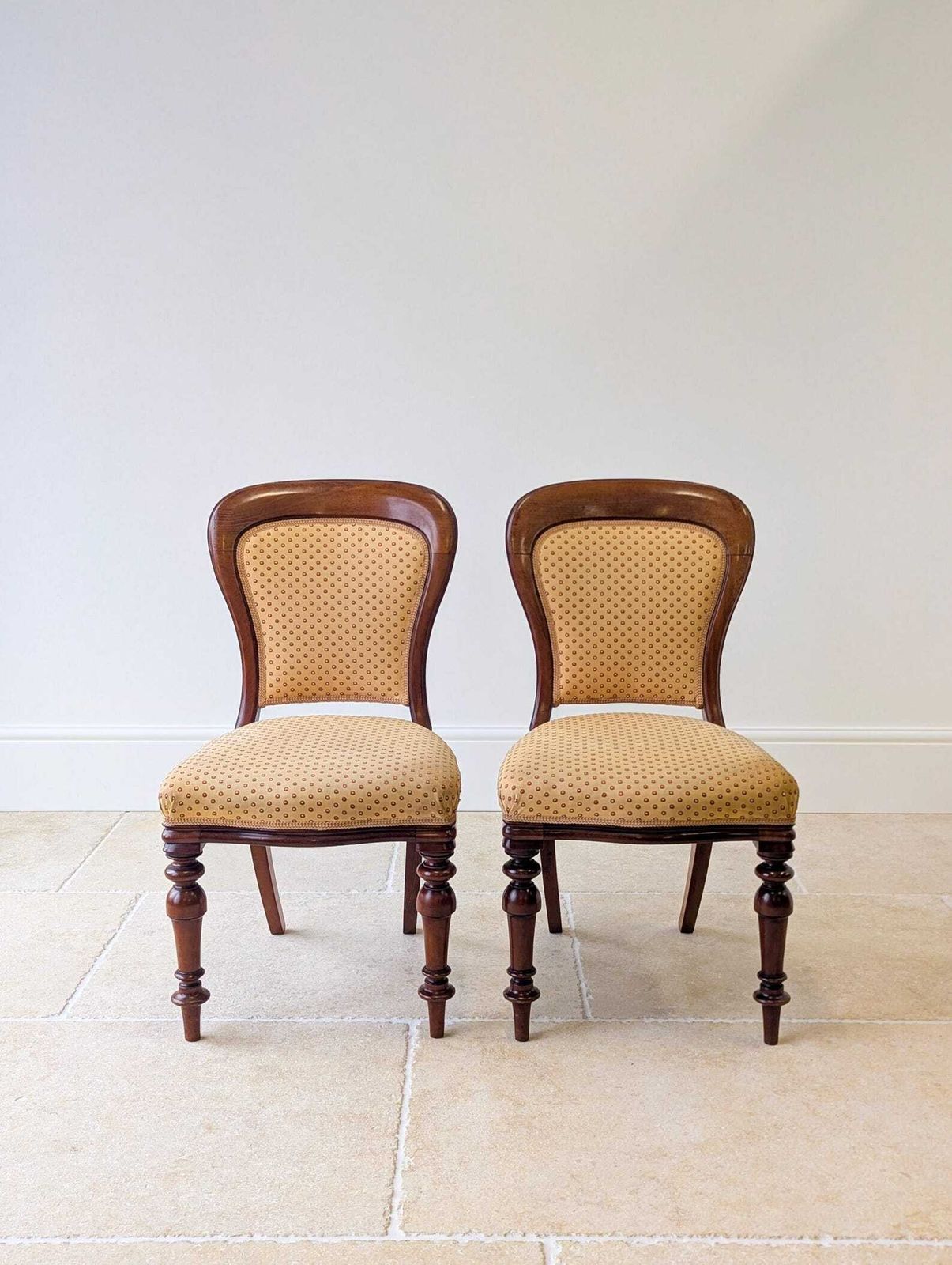 Pair Of Antique Victorian Walnut Side Chairs C.1860 photo furniture
