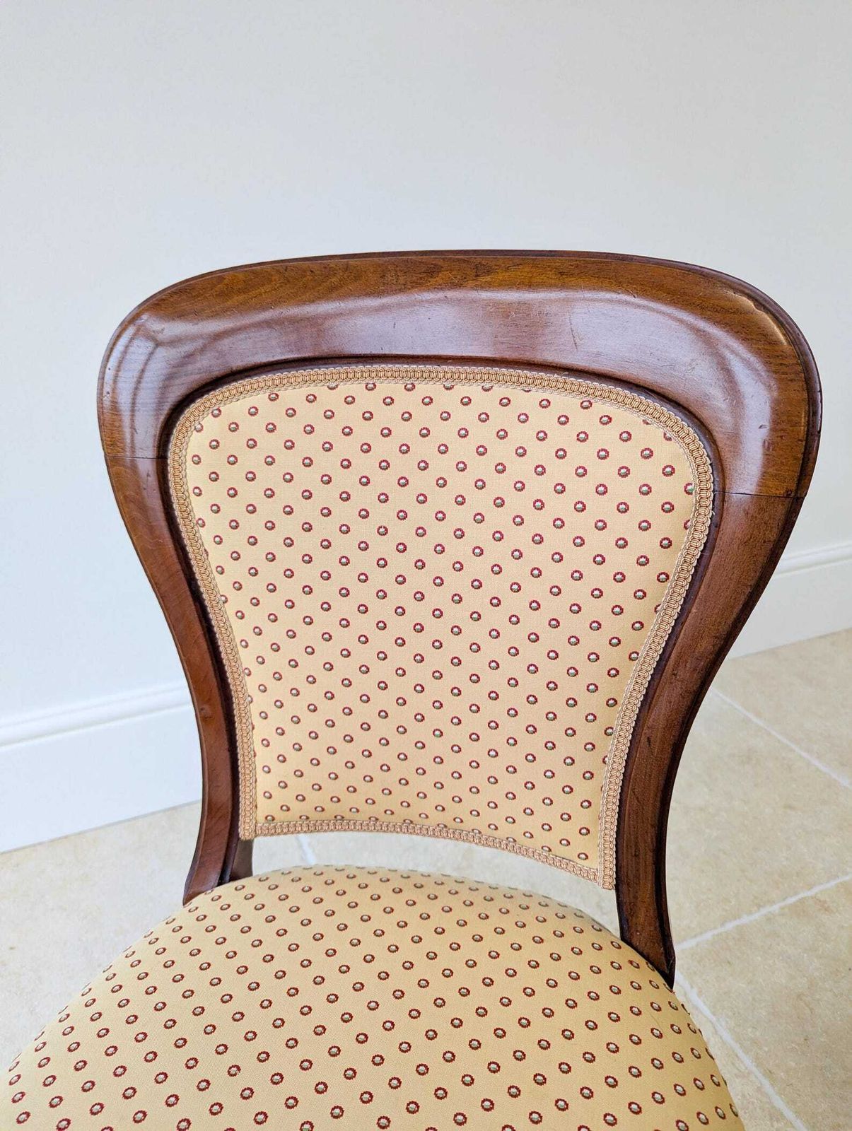 Pair Of Antique Victorian Walnut Side Chairs C.1860 photo vintage