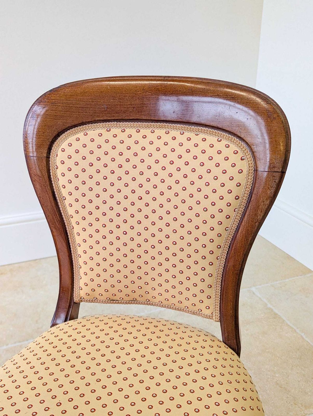 photo for sale Pair Of Antique Victorian Walnut Side Chairs C.1860