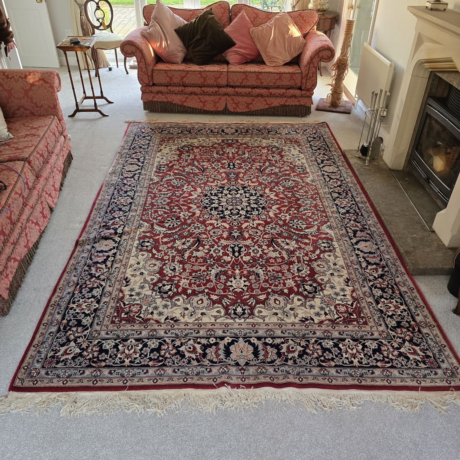 Large Woolen Carpet, 1920s, Vintage
