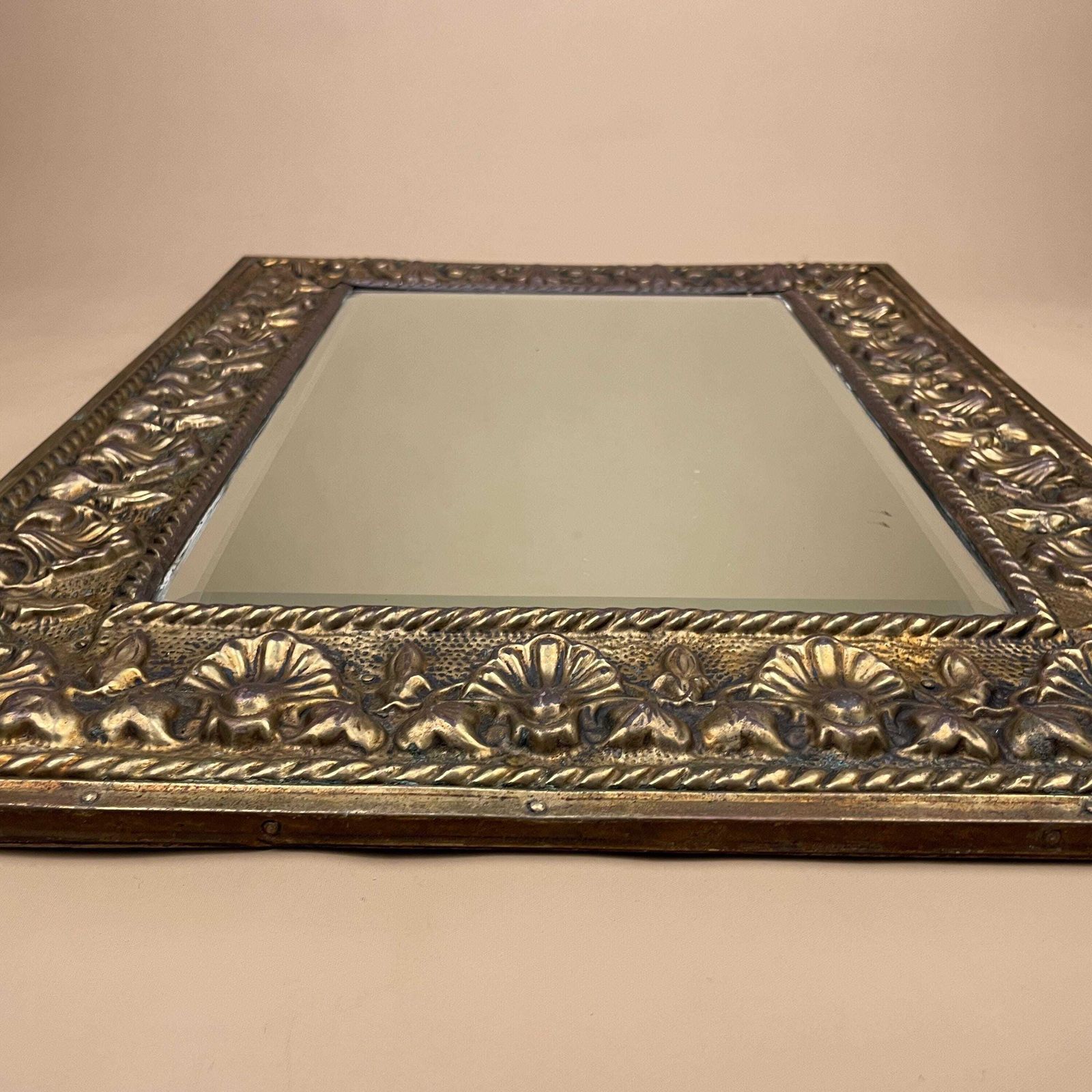 Ornate Gold Wall Mirror Portrait Rectangle Metal Frame Bevelled Glass Baroque Rococo Style Hollywood Regency Hallway Living Room photo buy