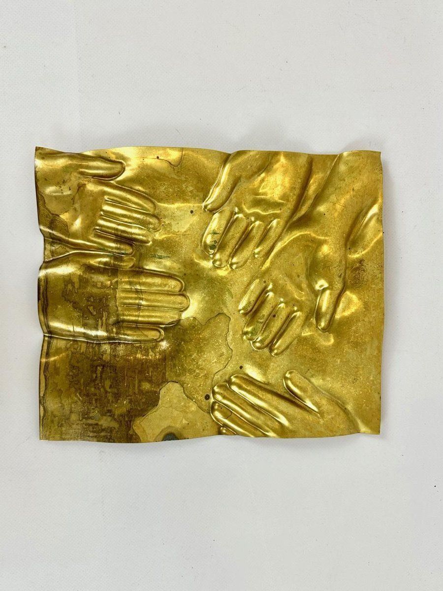 Brass Piura Wall Plaque Or Relief Attributed To Barbro Bäckström, 1978 photo for sale