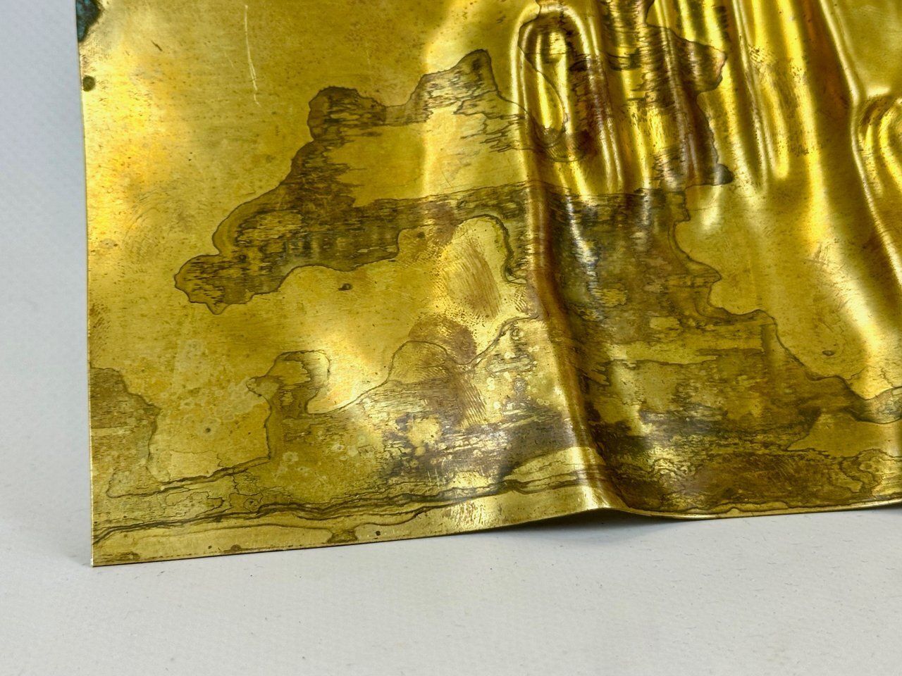 photo for sale Brass Piura Wall Plaque Or Relief Attributed To Barbro Bäckström, 1978