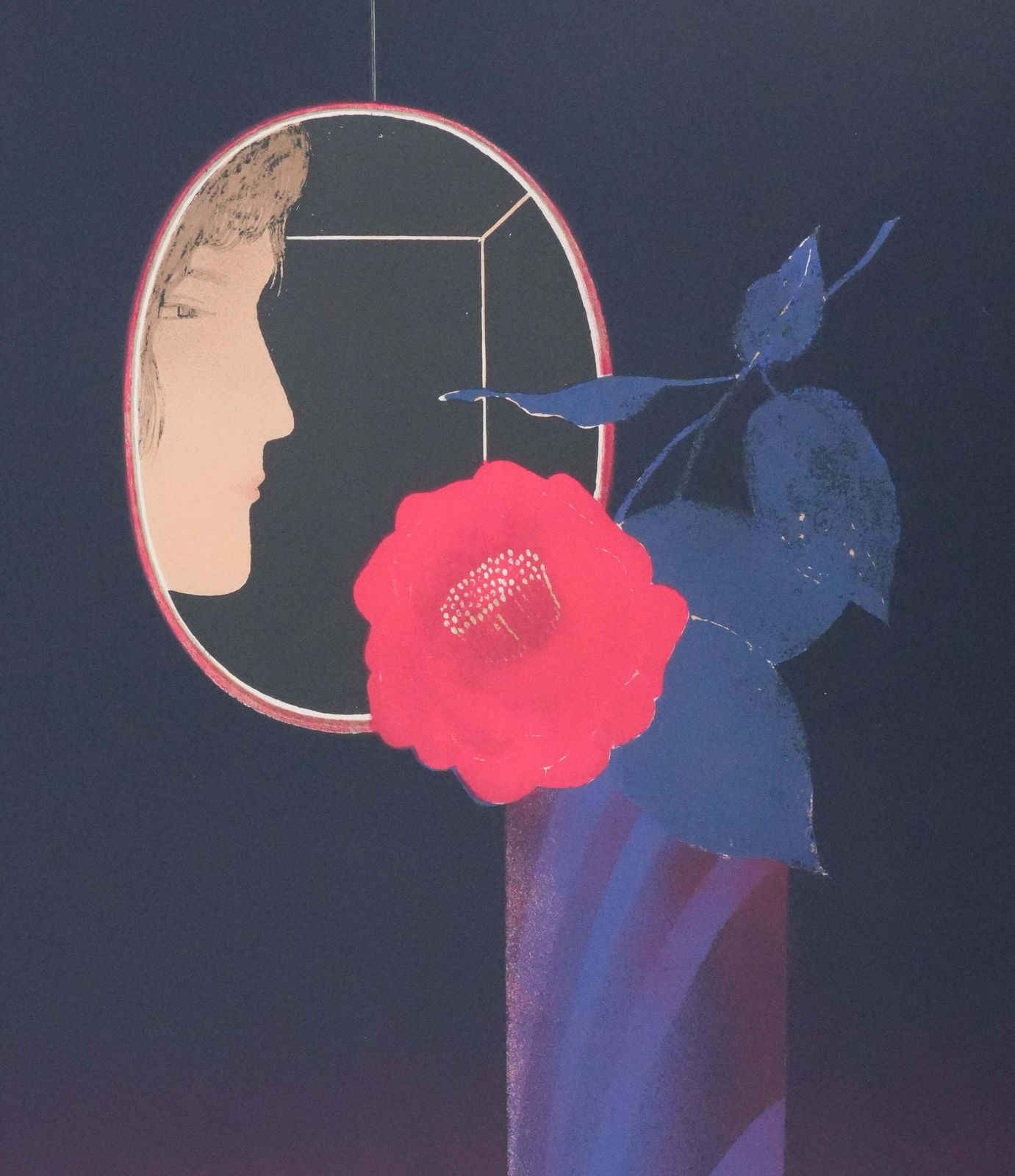 Pierre Garcia Fons Woman With A Rose   Original Lithograph, Signed photo Art
