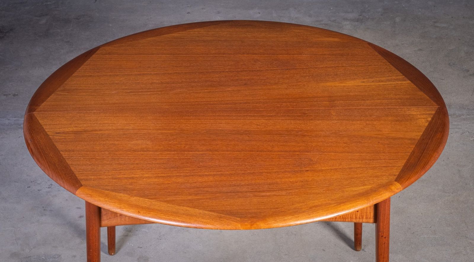 Round Teak Dining Table With Butterfly Extension By Svend Aage Madsen For K. Knudsen, 1960s photo furniture