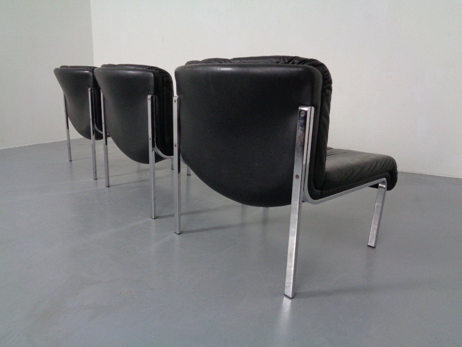 1200 Eurochairs & Tables By Hans Eichenberger For Girsberger, Switzerland, 1970s, Set Of 8 photo vinterior