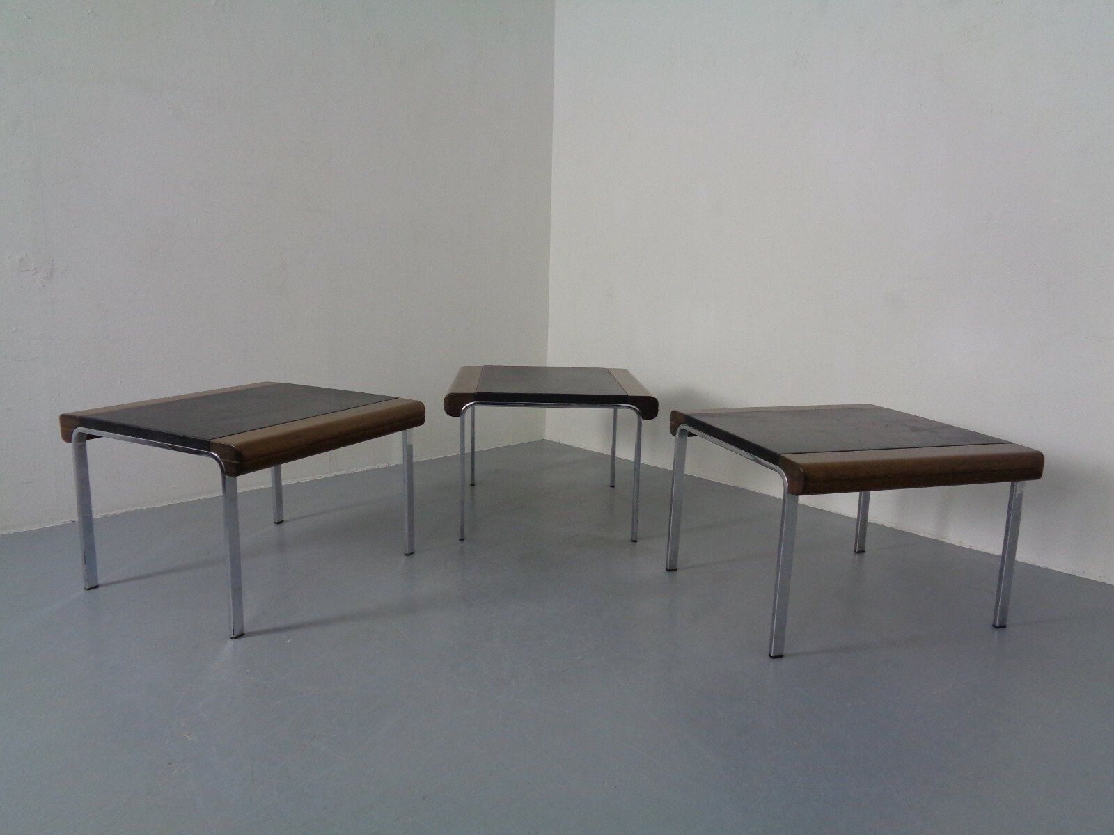 Furniture 1200 Eurochairs & Tables By Hans Eichenberger For Girsberger, Switzerland, 1970s, Set Of 8 photo