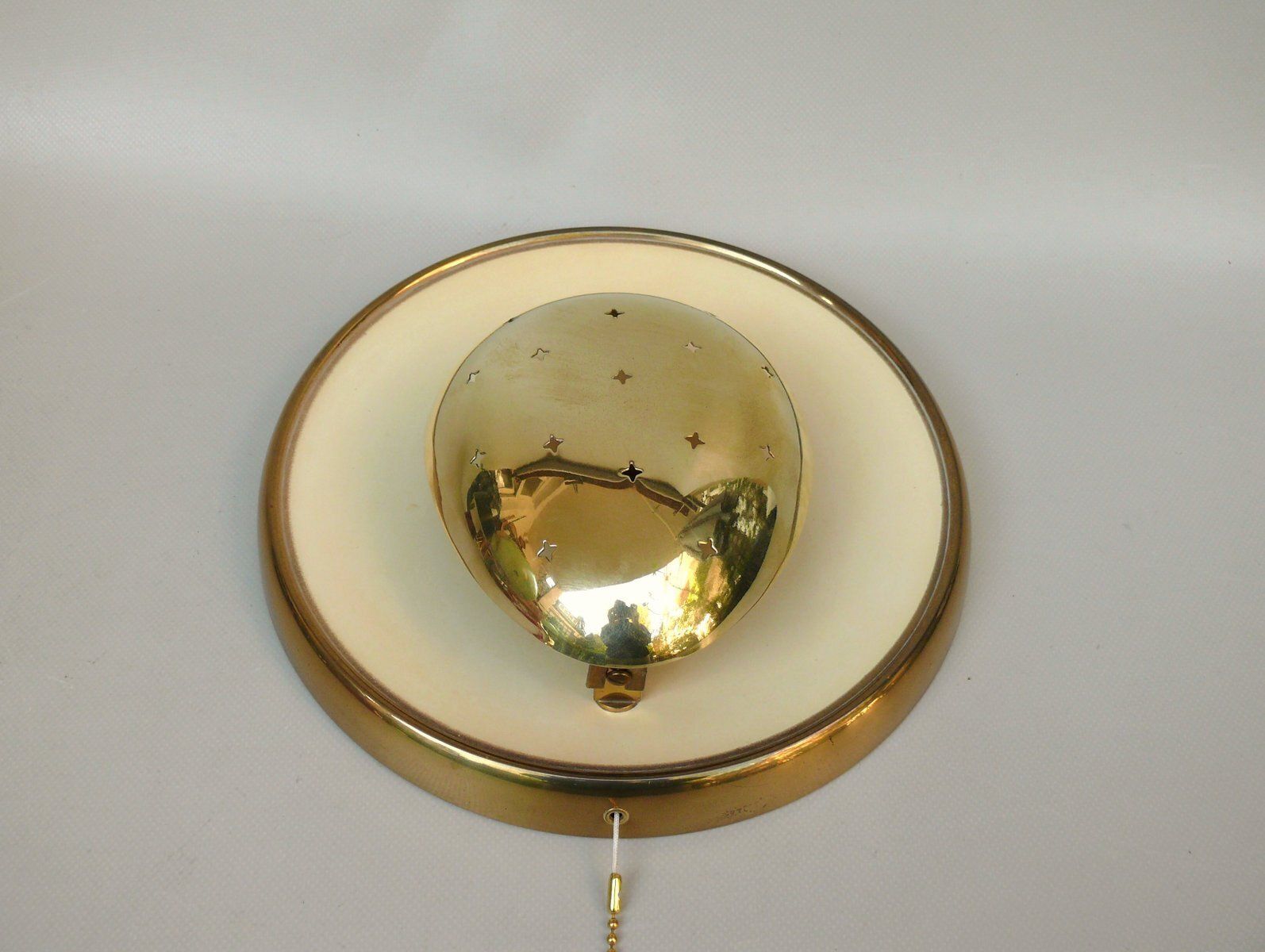 Extraordinary Mid Century Brass Wall Lamp With Star Decoration, 1960s photo 2795.0